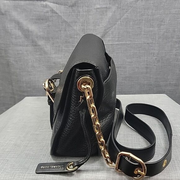 Michael Kors Cooper Black Pebbled Leather Messenger Crossbody Shoulderbag  - Picture 5 of 11